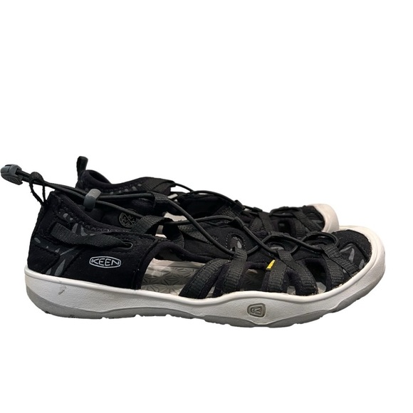 Girls Keen Closed Toe Sandals Water Shoes Black White Size 2 - Picture 6 of 6